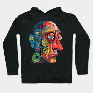 Abstract Elegance in Digital Form Hoodie